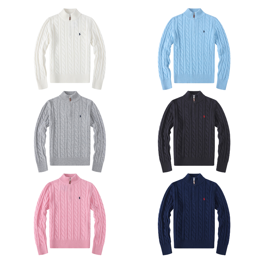 Polo Ralph Lauren Cable Knit Zip Neck Sweaters