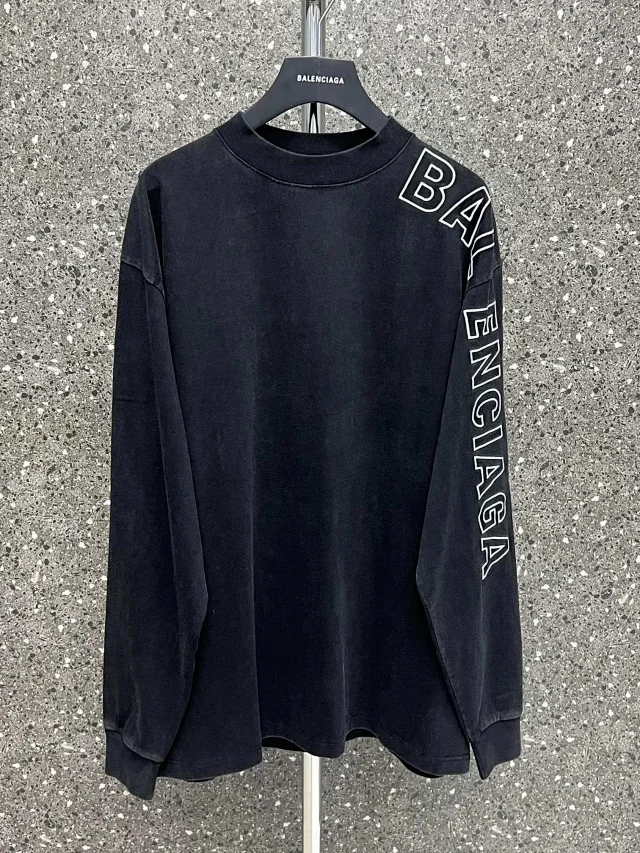Balenciaga Logo Sleeve Long-Sleeve T-Shirt