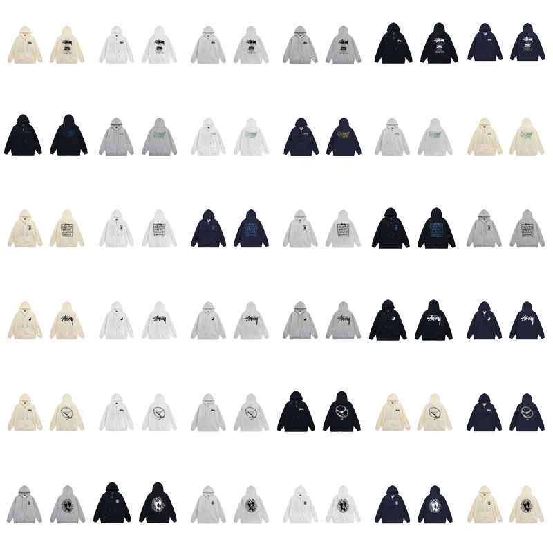 Stussy Black Zip-Up Hoodie