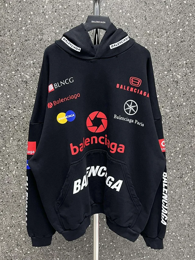 Balenciaga Black Logo Hoodie