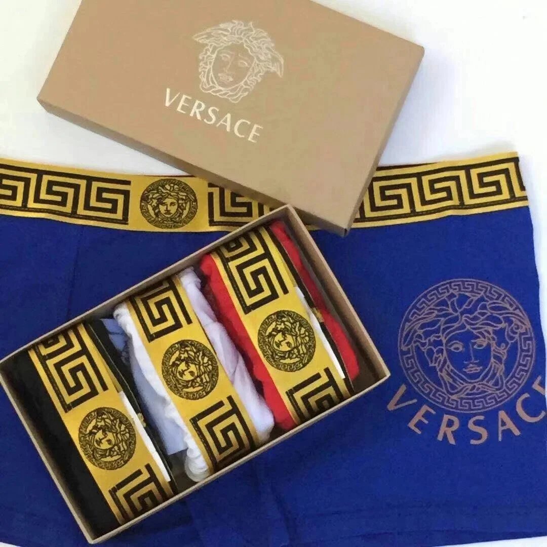 Versace Blue, White,