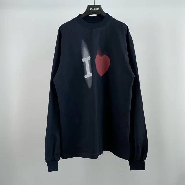 Balenciaga Black Long Sleeve T-Shirt