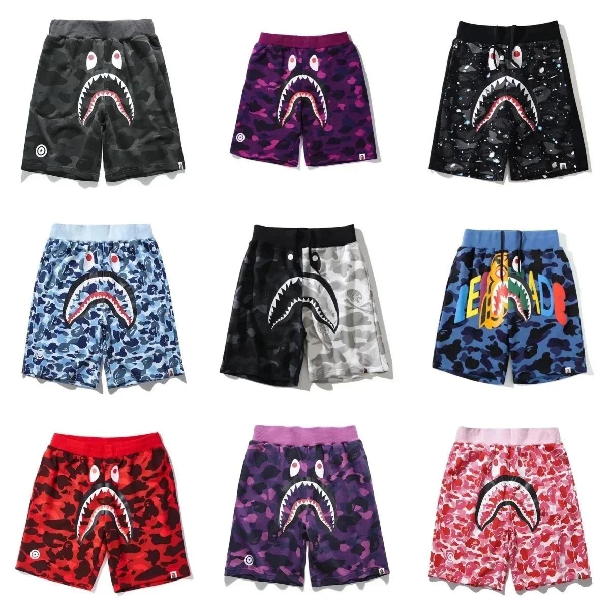 A Bathing Ape Shark Camo Shorts