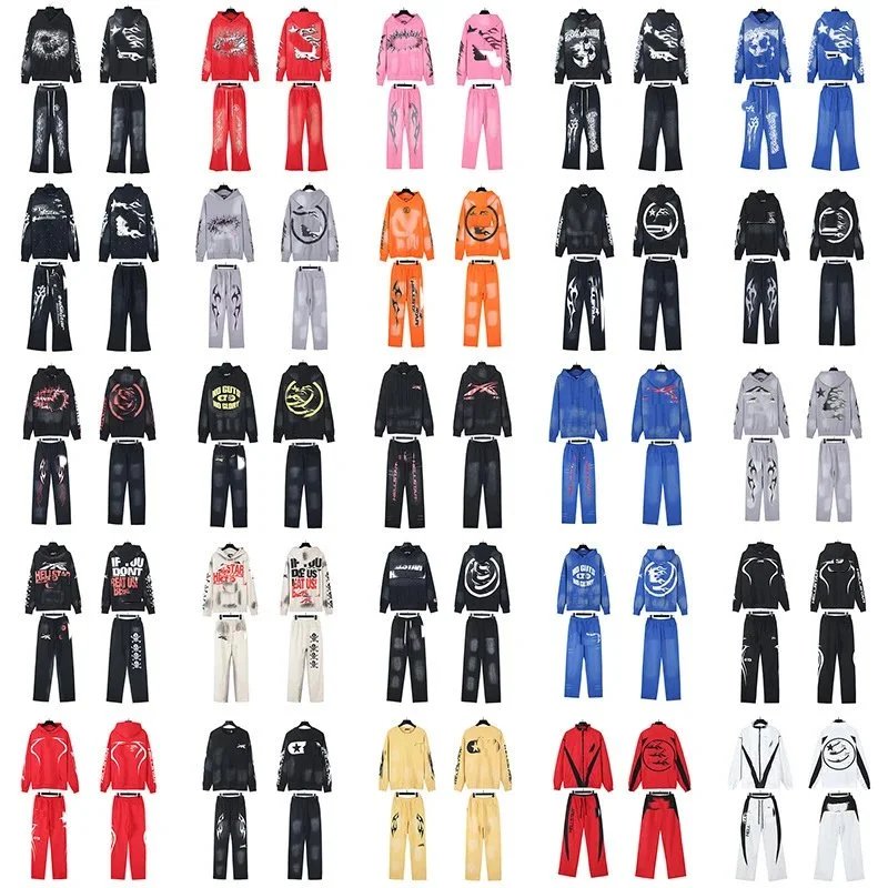 Diverse Color Streetwear Tracksuit Set