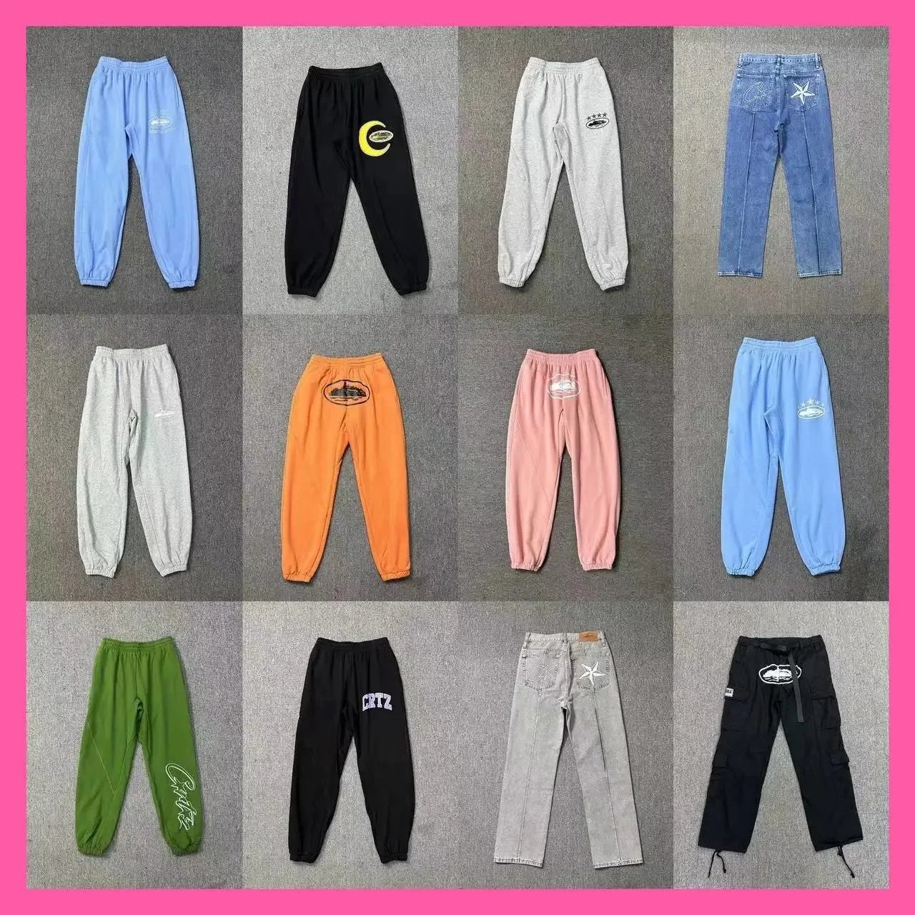 Various Color Sweatpants and Jeans Collection