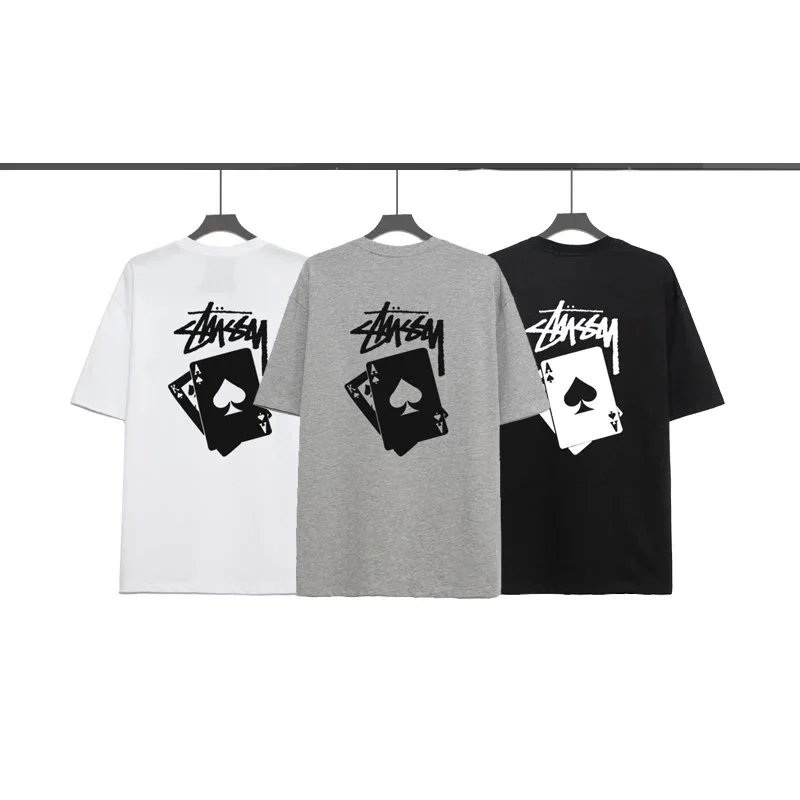 Stussy Black White Grey Short Sleeve T-Shirt