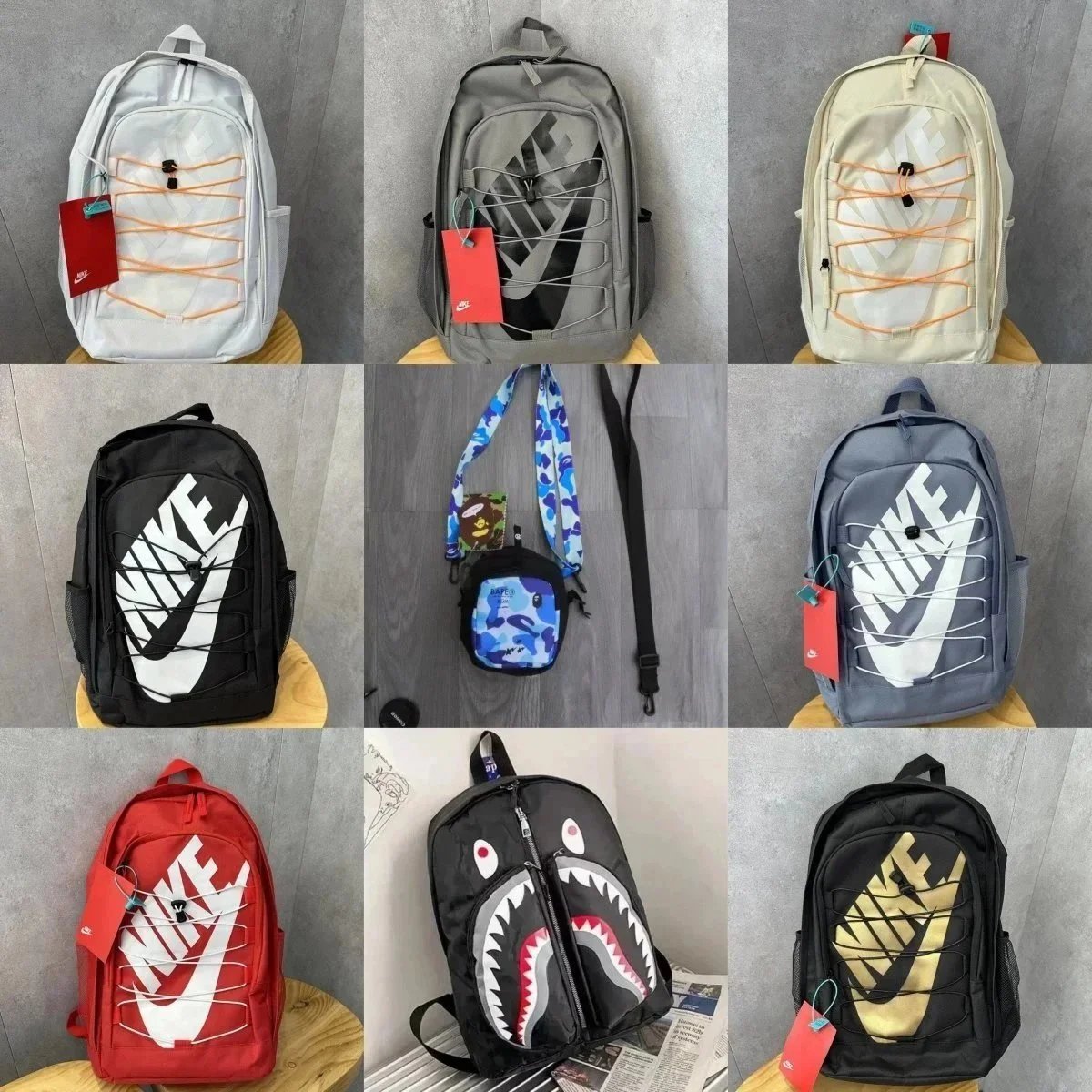 Nike Multi-Color Backpacks with Various Styles and Designs