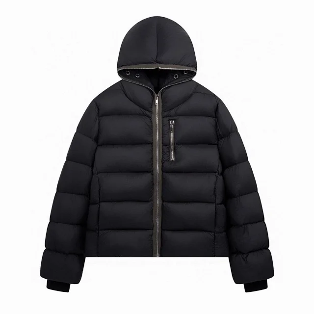 Black Hooded Puffer Jacket