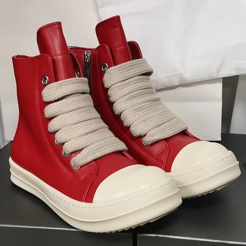 Red Leather High Top