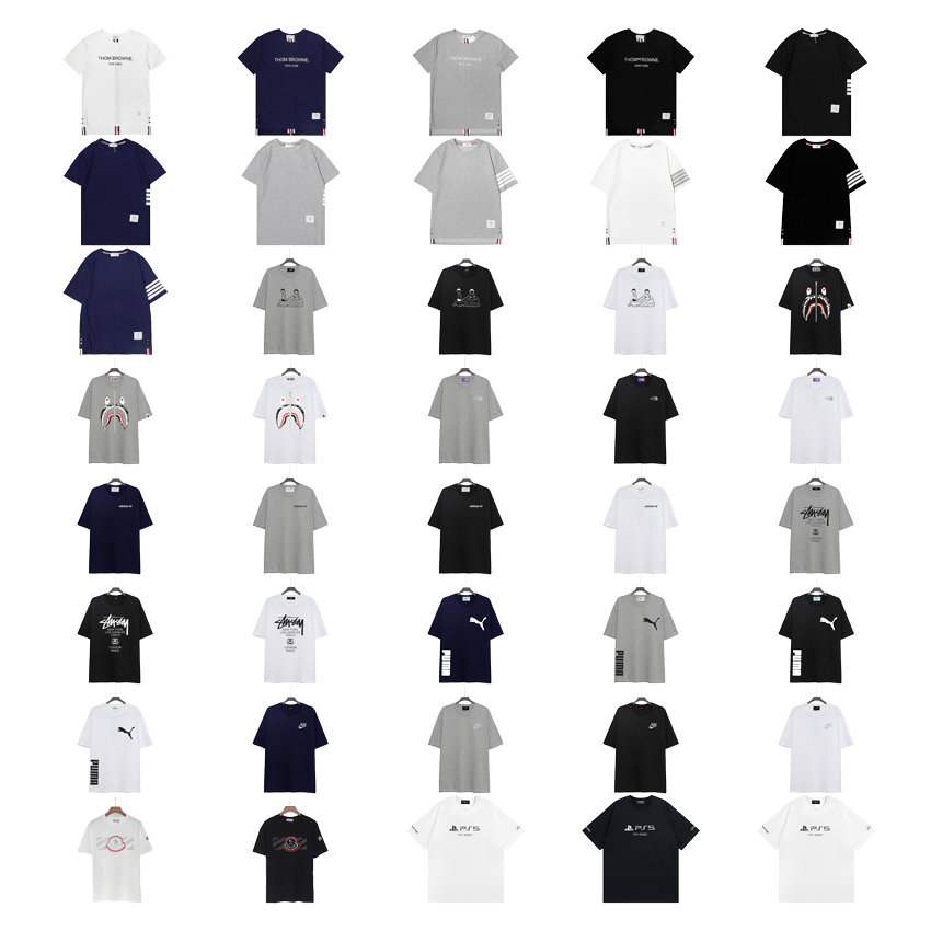 Assorted Brand Short Sleeve T-Shirts in Various Colors and Styles