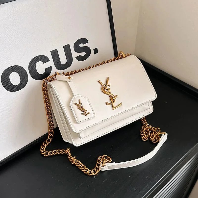 YSL White Chain Shou