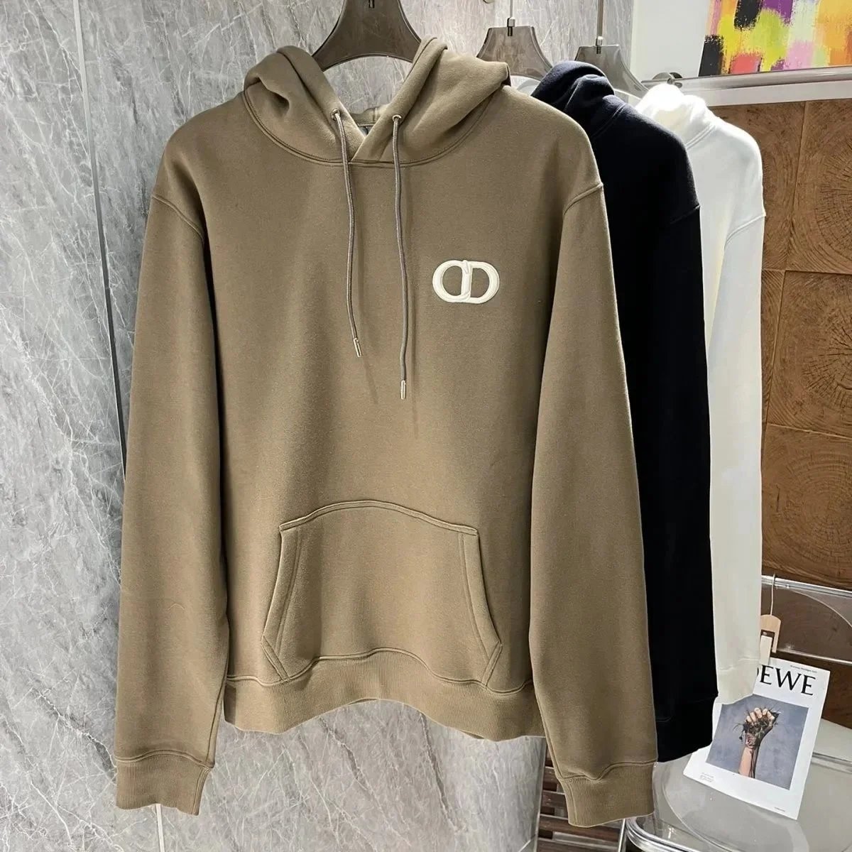 Dior Khaki Hoodie Sw