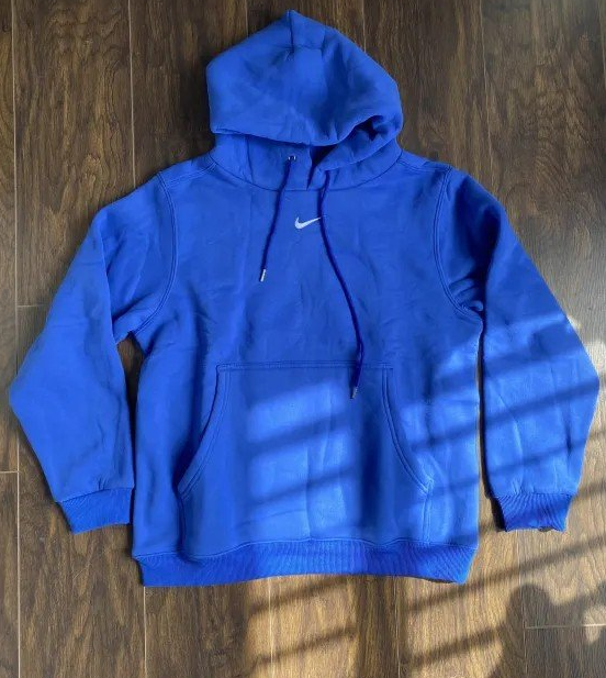 Nike Blue Hoodie wit