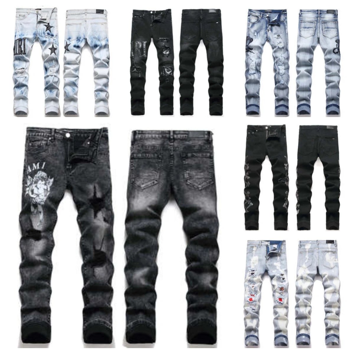 AMI Black Distressed