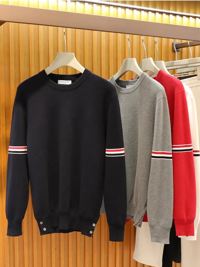 Thom Browne Black Round Neck Sweater