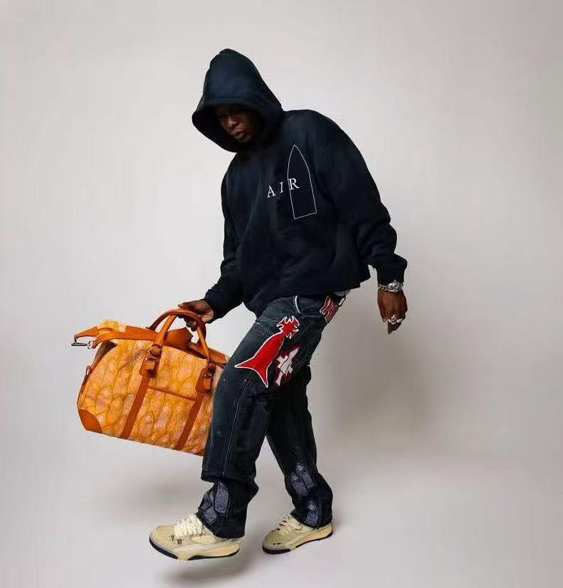 Air Black Hoodie with Jeans and Sneakers Combo