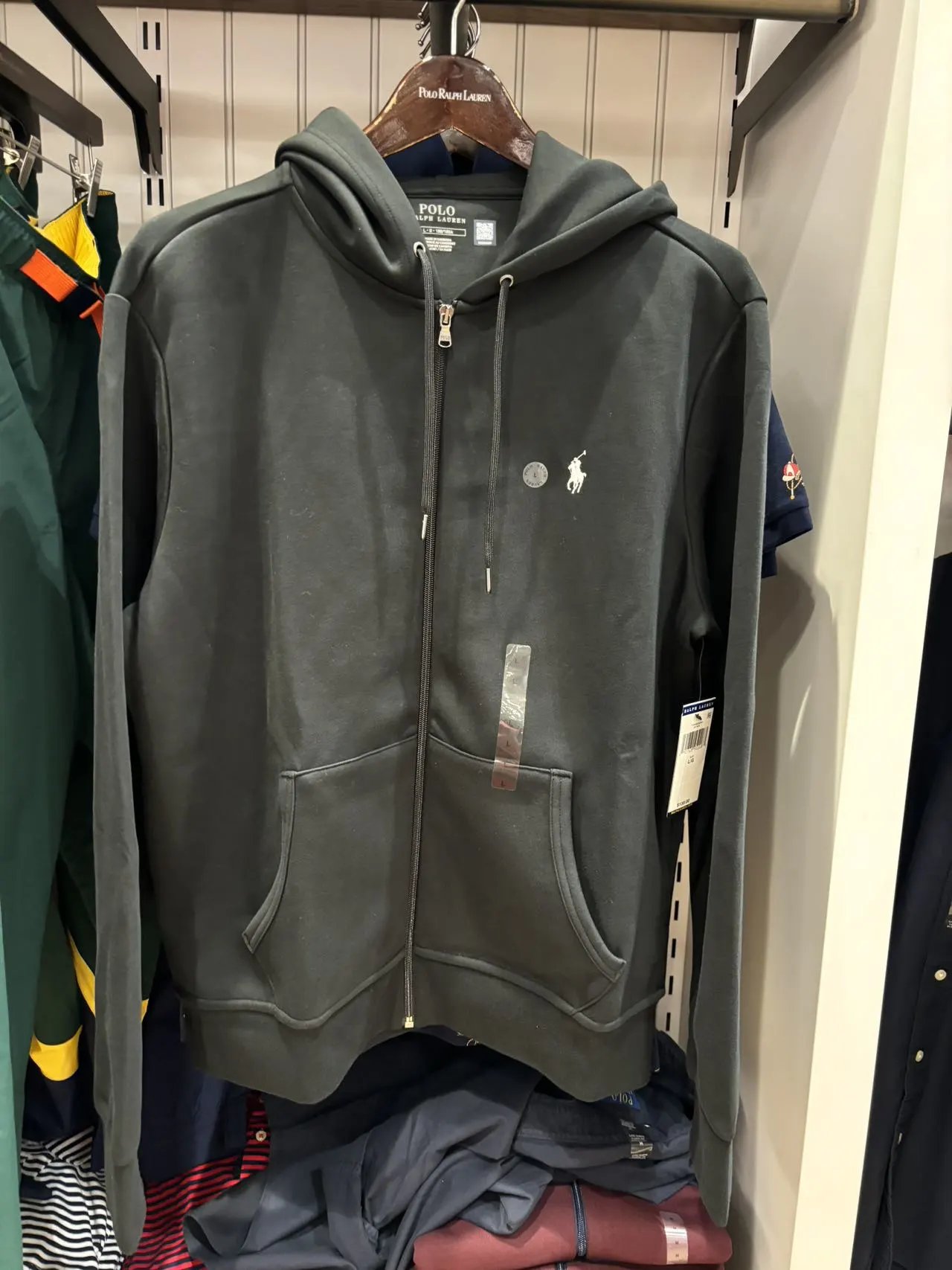 Polo Ralph Lauren Dark Grey Zip-Up Hoodie