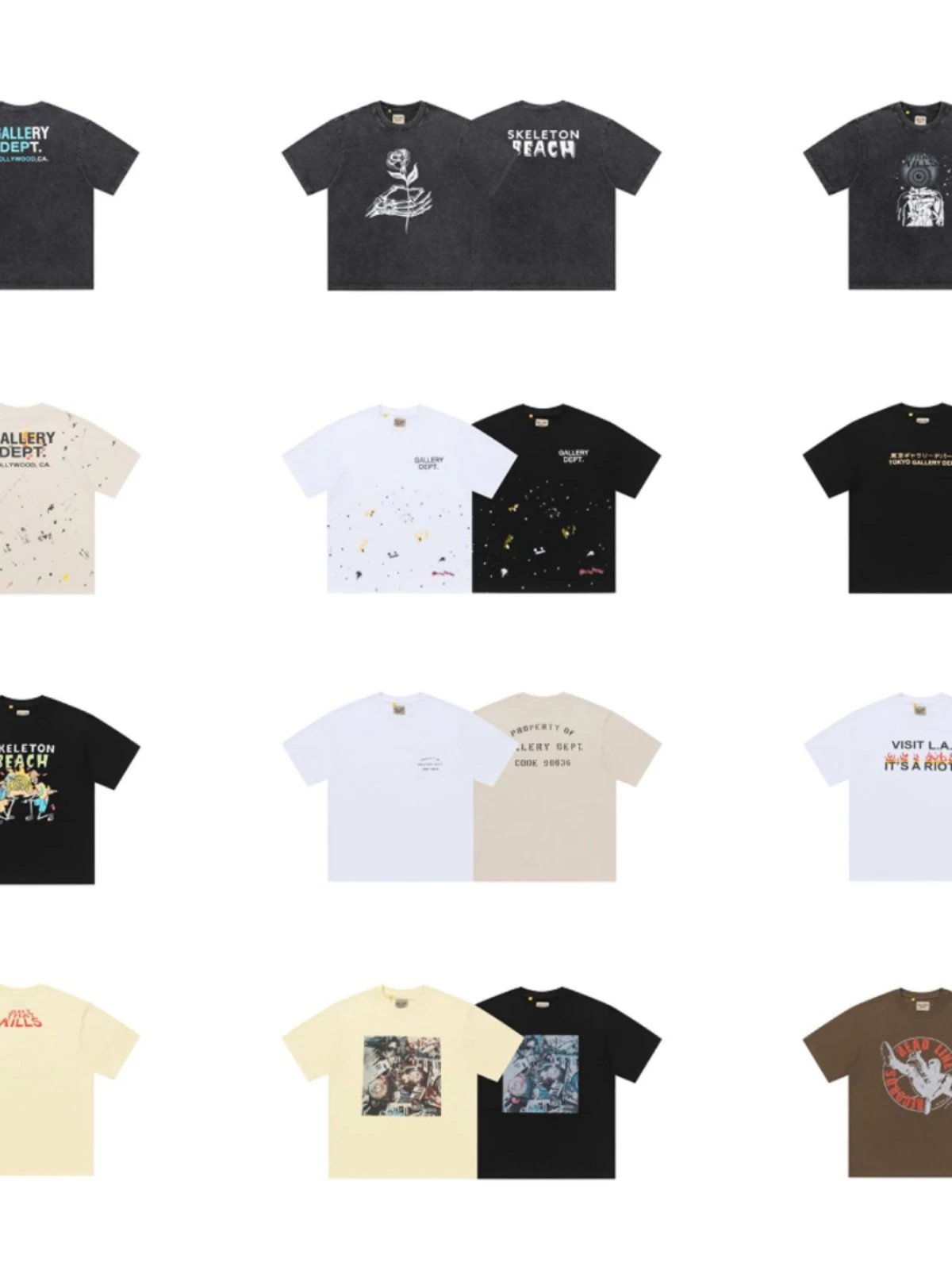 Gallery Dept. Black Short Sleeve T-Shirt