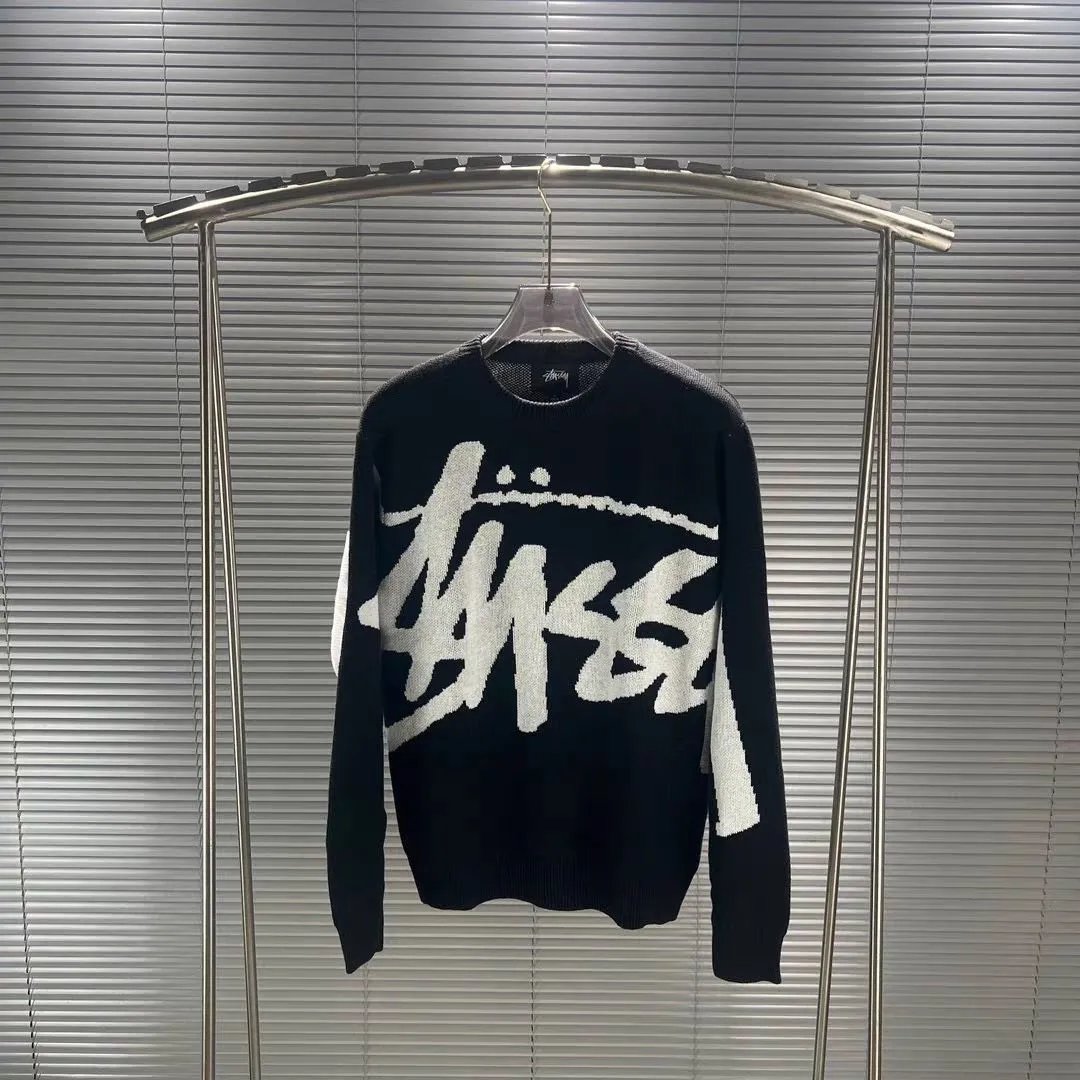 Stussy Black Crewneck Sweater