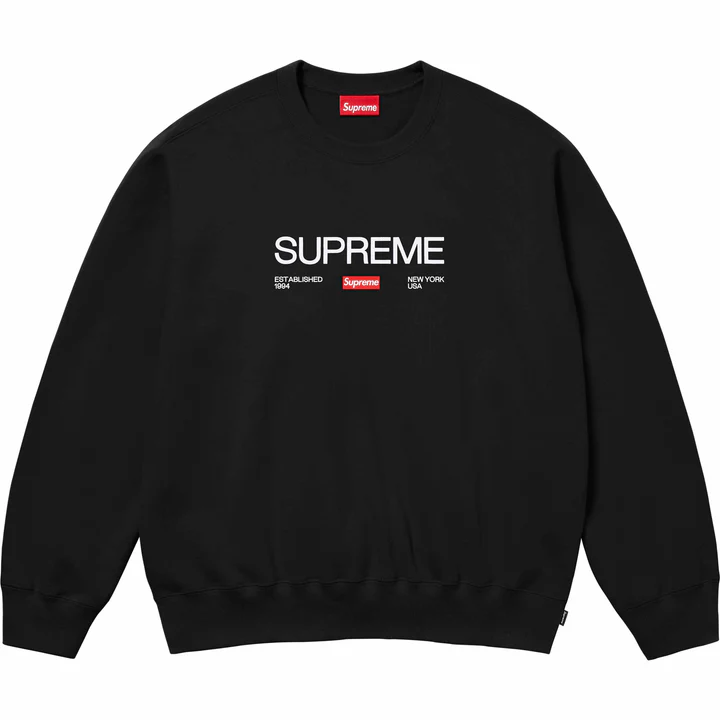 Supreme Black Crewneck Sweatshirt