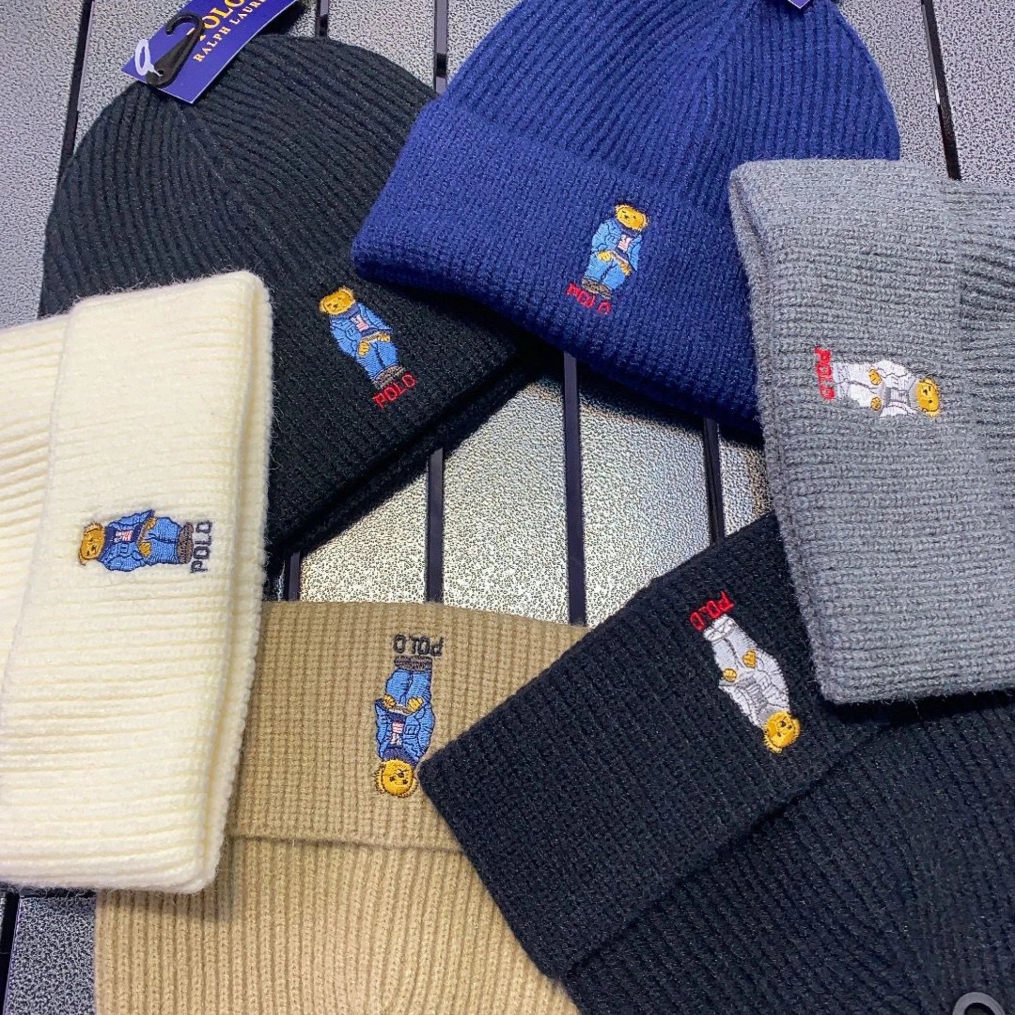 Ralph Lauren Embroidered Beanie and Scarf Set