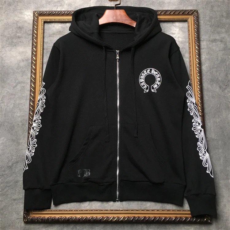 Chrome Hearts Black Zip-Up Hoodie