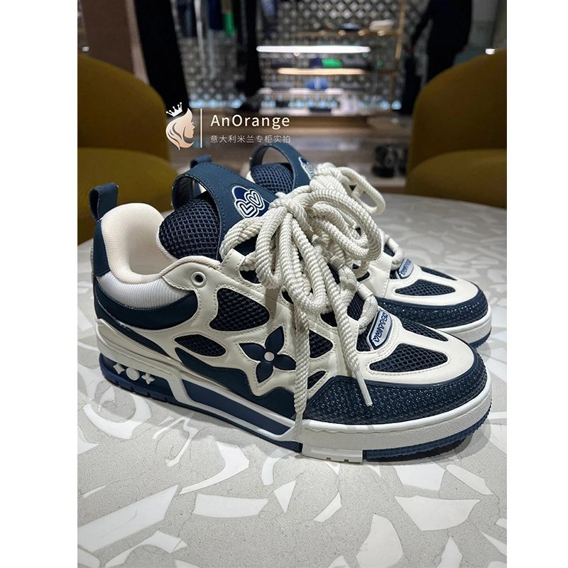 Louis Vuitton Blue and White Sneakers