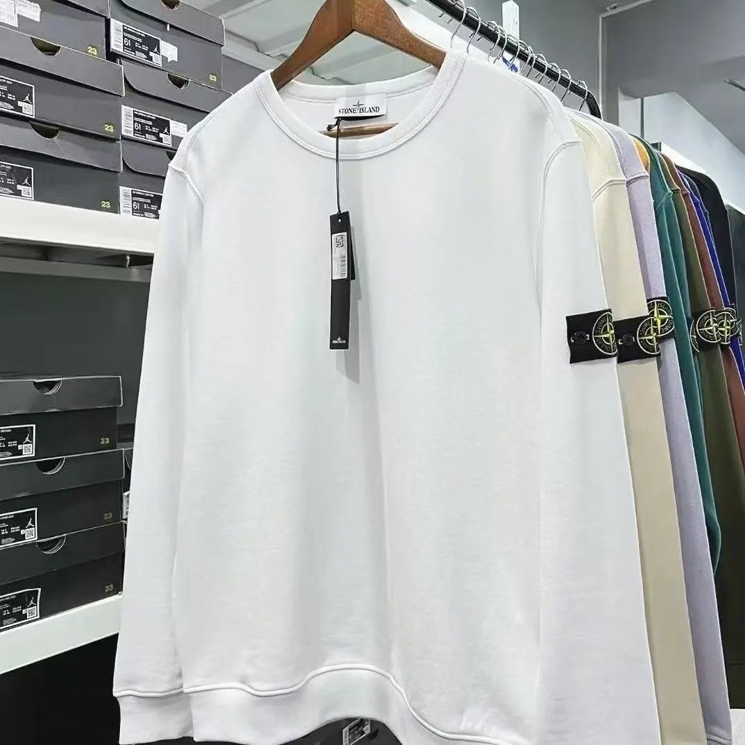 Stone Island White Crewneck Sweatshirt