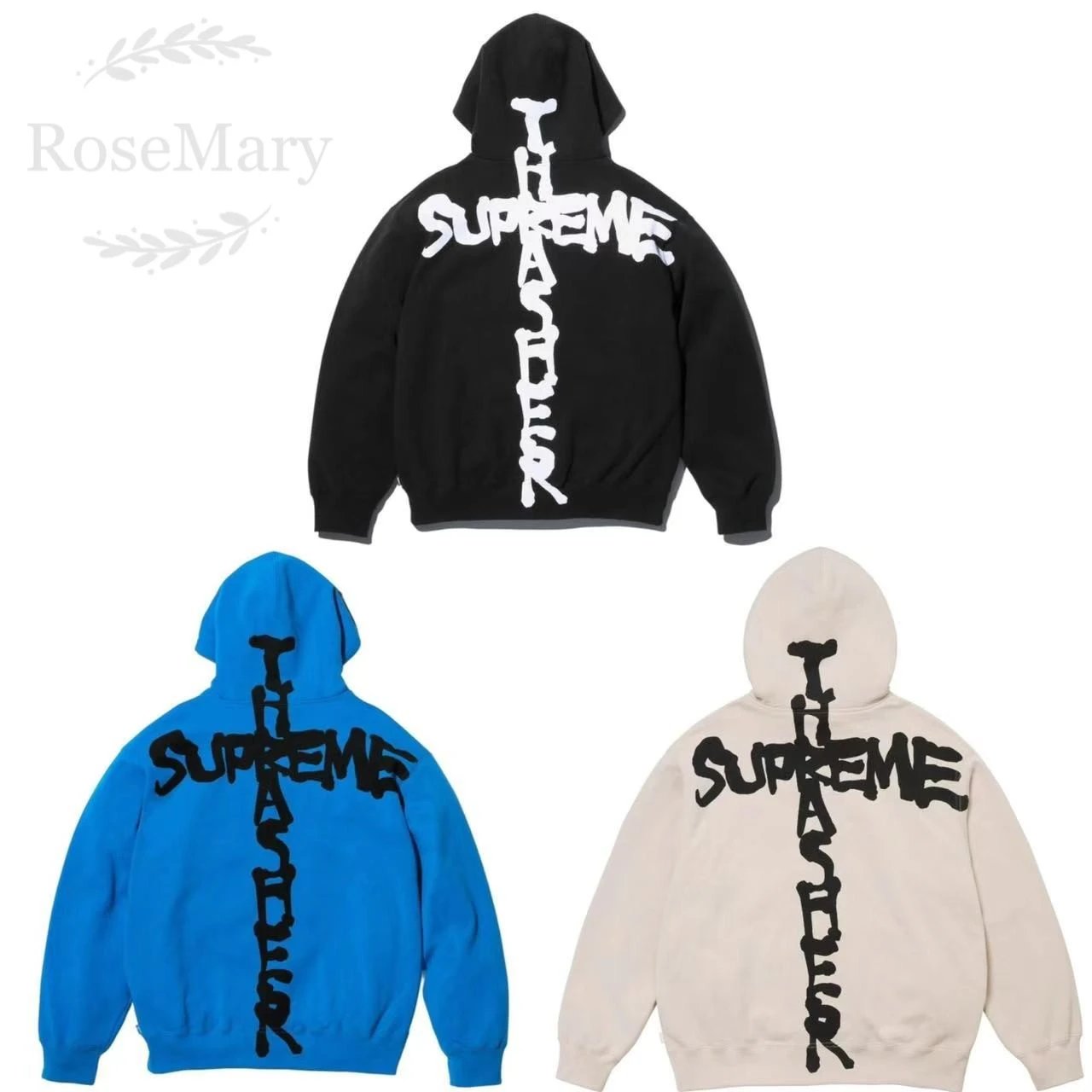 Supreme Black/Blue/White Hoodie