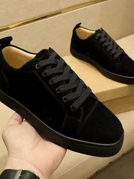 Black Suede Low Top 