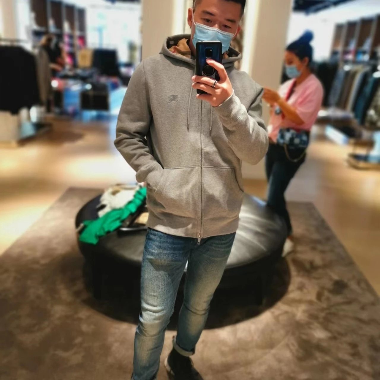 Lacoste Grey Zip-Up 